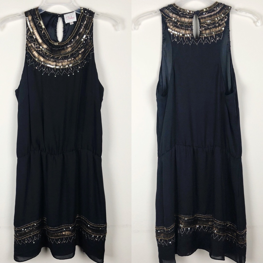 Parker Black Embellished Dress